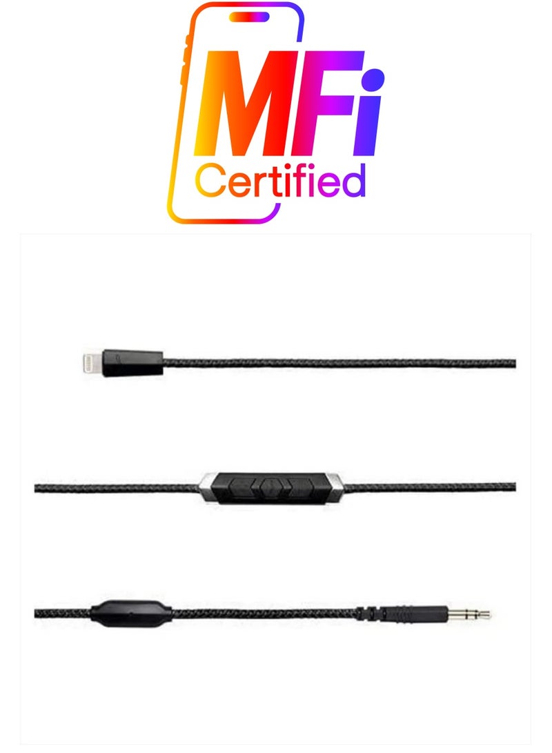 V-MODA كابل لايتنينغ مع DAC/AMP من سبايك إيزي - أسود، مقاس واحد - Image 1