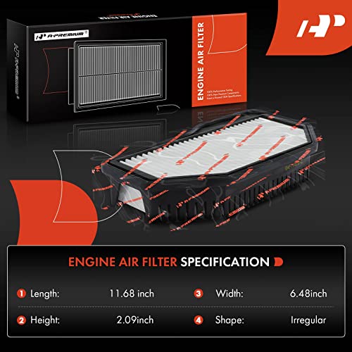 A-Premium APremium Engine Air Filter Compatible with Hyundai Genesis Coupe 2013 2014 L4 20LRigid Panel Replace 281132M200 - Image 3