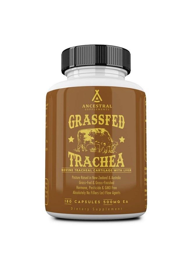 Ancestral Supplements Grass Fed Beef Tracheal Cartilage Supplement With Liver 3000Mg Immune Health And Joint Support Supplement Promotes Healing Nongmo 180 Capsules  - Image 1