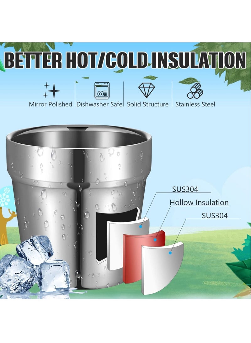 SYOSI - Metal Cups for Toddlers Kids 6 Pcs Stainless Steel Insulated Tumblers Children Stainless Steel Cup Double Wall Vacuum Insulated Tumblers Mug for Preschoolers Drinking Training Camping Traveling - Image 1