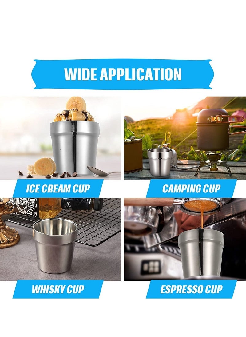 SYOSI - Metal Cups for Toddlers Kids 6 Pcs Stainless Steel Insulated Tumblers Children Stainless Steel Cup Double Wall Vacuum Insulated Tumblers Mug for Preschoolers Drinking Training Camping Traveling - Image 1