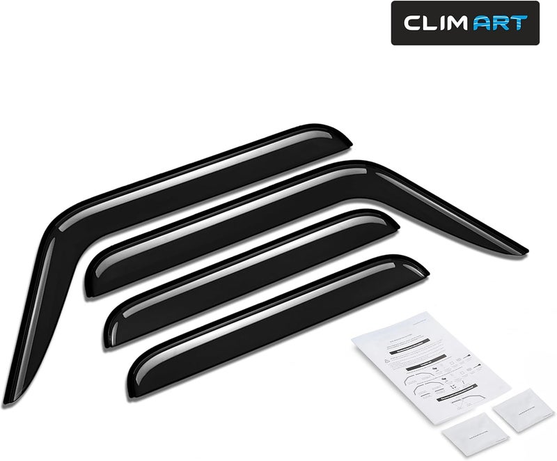 CLIM ART حراس المطر المتينين من CLIM ART لجيب غلادياتور 2020-2023 - 4 قطع من واقيات النوافذ اللاصقة - Image 5