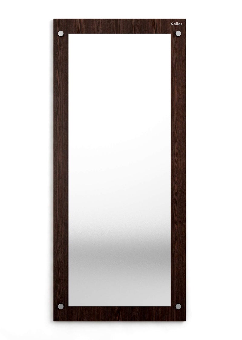 Anikaa Sofi Engineered Wood Dressing Full Length Rectangular Wall Mounted Mirrors (Wenge Big) Framed - Image 3