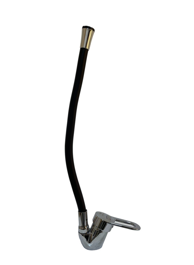 Kitchen Sink Mixer With Flexible Hose In Black Stainless Steel - Image 3