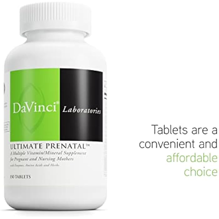 DaVinci Labs Ultimate Prenatal - Nutritional Supplement for Pregnant Women and Nursing Mothers to Support Healthy Pregnancy and Lactation* - With Vitamins, Minerals, Amino Acids and More - 150 Tablets - Image 5