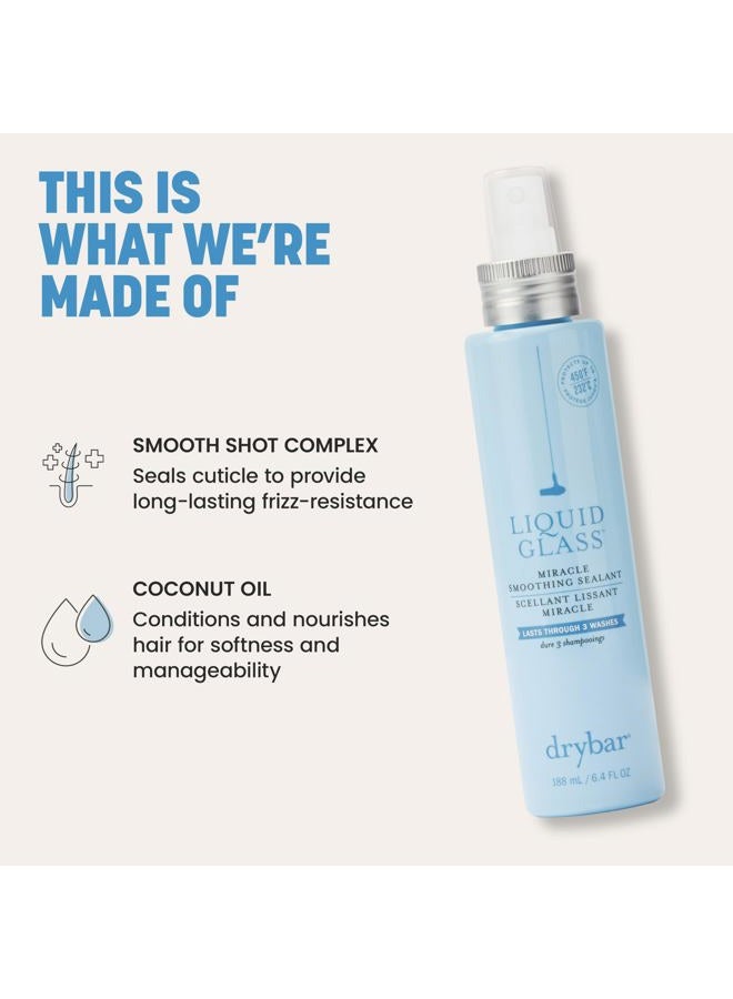 Drybar سيروم دريبار السائل الزجاجي المرطب الغني بمعجزة لتنعيم الشعر الناعم والمتوسط | واقي حراري للشعر، يدوم حتى 3 غسلات لمقاومة التجاعيد طويلة الأمد ولمسة لامعة عالية - Image 4