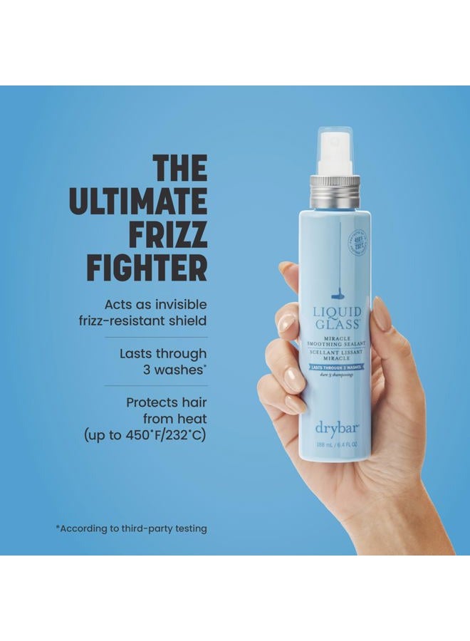 Drybar سيروم دريبار السائل الزجاجي المرطب الغني بمعجزة لتنعيم الشعر الناعم والمتوسط | واقي حراري للشعر، يدوم حتى 3 غسلات لمقاومة التجاعيد طويلة الأمد ولمسة لامعة عالية - Image 3