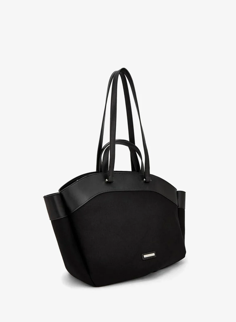 Celeste Solid Tote Bag With Double Handle