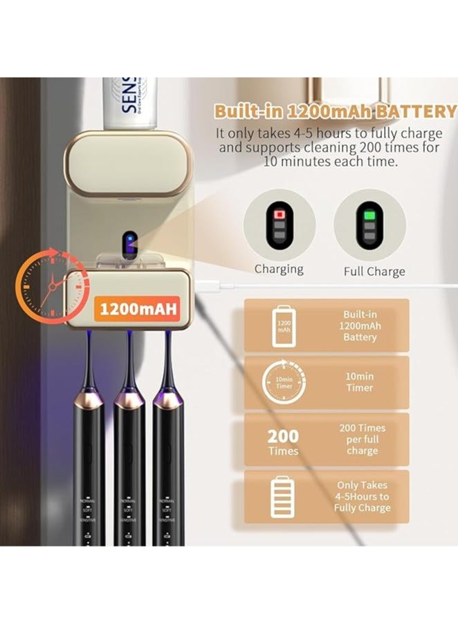 موزع معجون أسنان كهربائي أوتوماتيكي ، معقم فرشاة الأسنان - Image 3