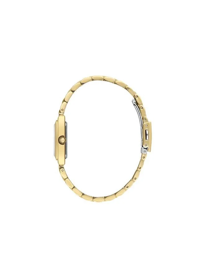 DANIEL KLEIN Women's Stainless Steel Gold Alloy Case Analog Light Gold Square Sunray Dial Japanese Quartz Premium 30 Meters Water Resistant