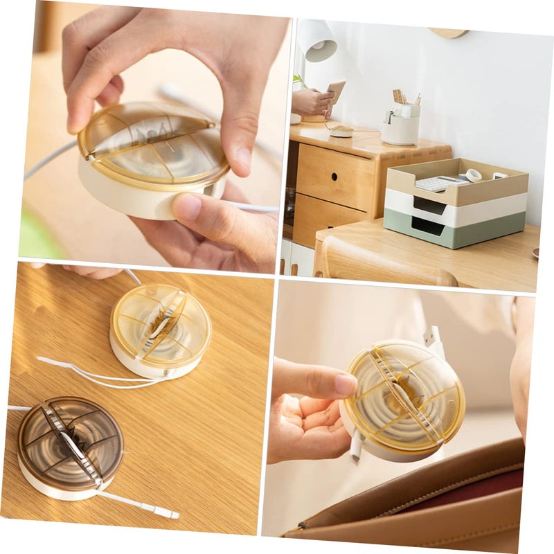 2 Pack White Cable Organizer Clips Cord Wrapper Holder For USB And Appliance Cables - Image 3