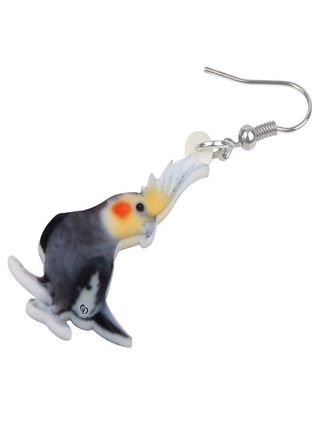 NEWEI Acrylic Cockatiel Parrot Bird Earrings Dangle Drop For Women Ladies Fashion Animal Jewelry Gifts Charm - Image 4