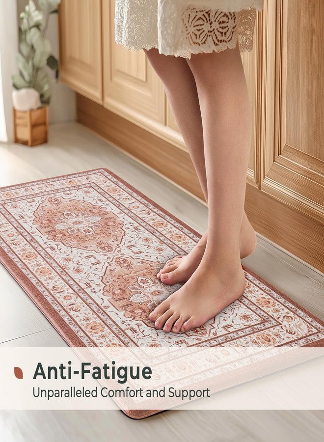 FRESHMINT Anti Fatigue Kitchen Mats Set 2 PCS, Waterproof & Non-Skid Medallion Kitchen Rugs, Cushioned Kitchen Floor Mats for Standing Washable Comfort Kitchen Runners for Lanudry, Office, Sink - Image 3