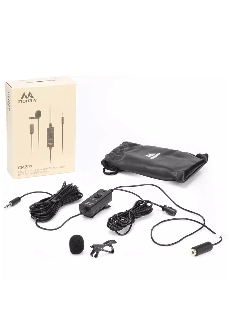 MOURIV CM207 Lavalier Microphone Clip-on Lapel Mic for iPhone Android & Windows Smartphones PC DSLR Cameras Audio Recorders, YouTube, Interview, Studio, Video Recording 19.6ft  - Image 3