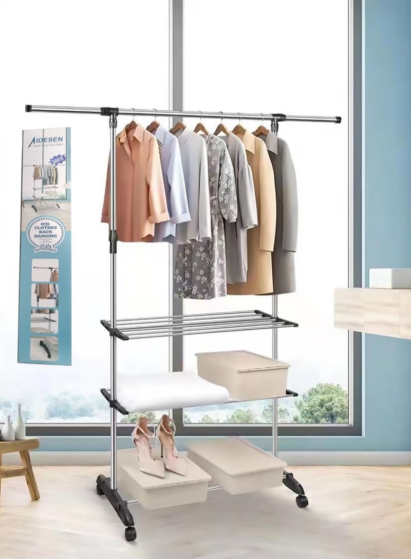AGD Shelf and Rack for Hanging Clothes holds up to 20 kg - 158 x 42 x 150 cm - Image 1