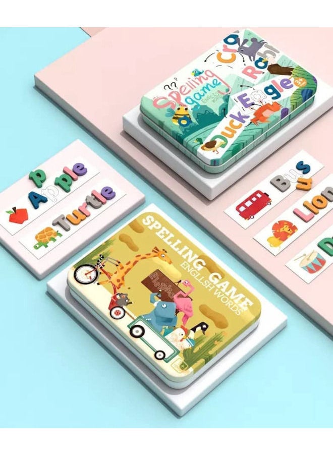 Cordova 26 English letters spelling word Wooden Toddler See and Spelling Learning Toy Matching Alphabet Word Game with Toys for Kid’s Montessori Preschool Education  - Image 4
