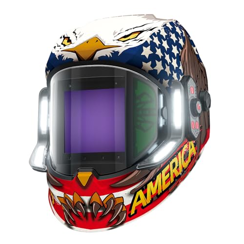 ANDELI Welding Helmet 180 Panoramic 6 Arc Sensor True Color Auto Darkening Welding Helmet with Light and Motion Sensing 2100mAh Rechargeable Battery for TIGMIGCutGrind MONERAELED - Image 1