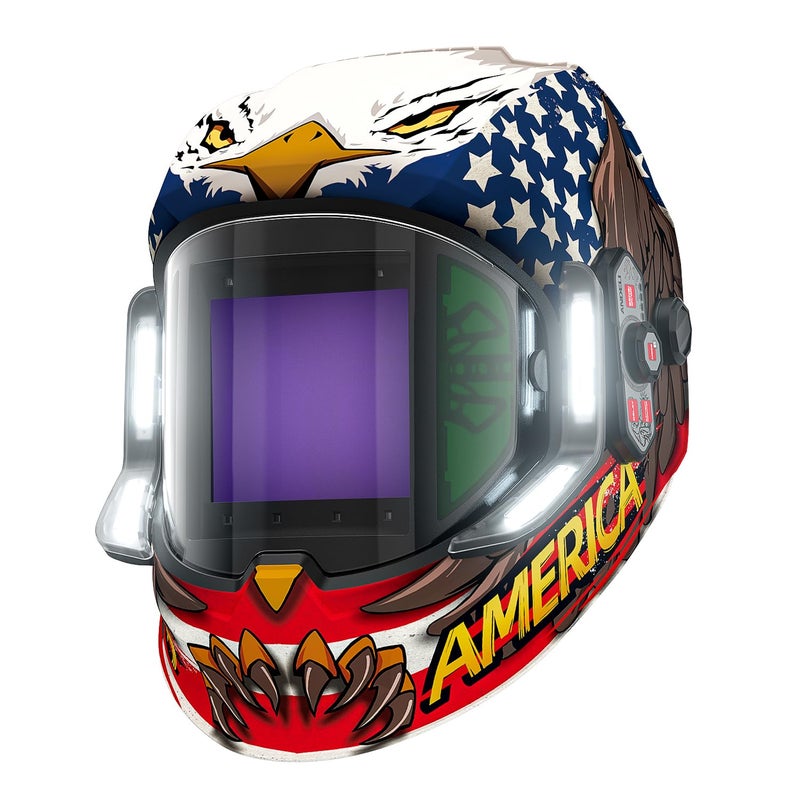 ANDELI Welding Helmet 180 Panoramic 6 Arc Sensor True Color Auto Darkening Welding Helmet with Light and Motion Sensing 2100mAh Rechargeable Battery for TIGMIGCutGrind MONERAELED - Image 2