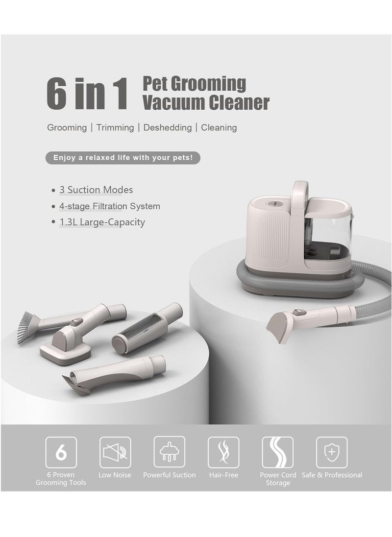 FO5 FO5 Pet Grooming Kit and Vacuum Groomer Suctions 99% Pet Hair, Dog Grooming Kit with 6 Pet Hair Removal Tools for Removing Thick Dog and Cat Pet Hair  - Image 2