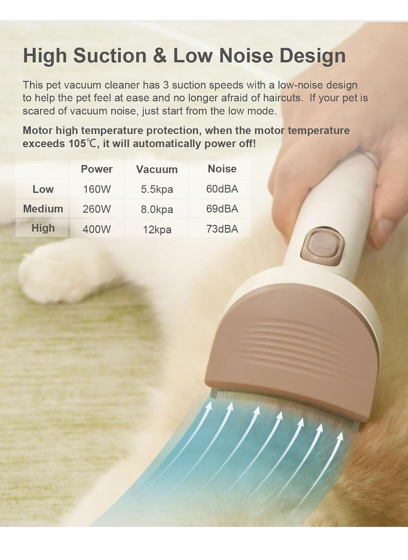FO5 FO5 Pet Grooming Kit and Vacuum Groomer Suctions 99% Pet Hair, Dog Grooming Kit with 6 Pet Hair Removal Tools for Removing Thick Dog and Cat Pet Hair  - Image 4