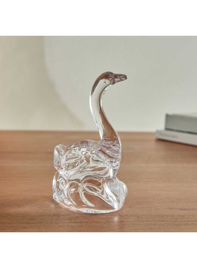 Home Box Vega Glass Swan Accent 7.5 x 11.6 x 4.8 cm - Image 1