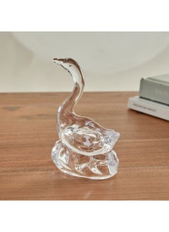 Home Box Vega Glass Swan Accent 7.5 x 11.6 x 4.8 cm  - Image 2