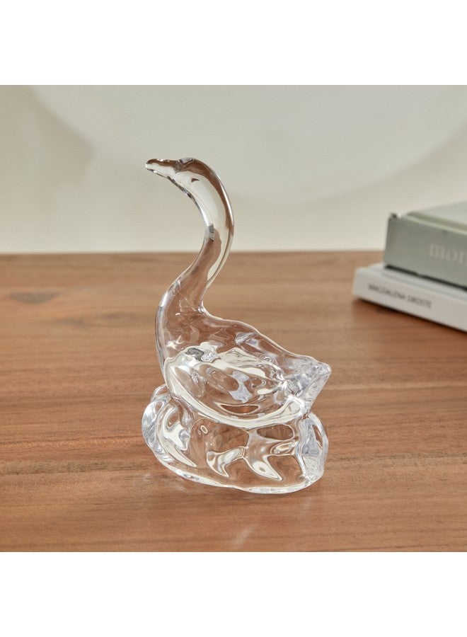 Home Box Vega Glass Swan Accent 7.5 x 11.6 x 4.8 cm - Image 2