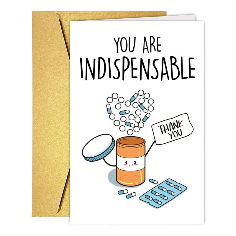 COLINHELIN Doctor DR Day Card, Cute Thank You Card for Doctor Nurse Pharmacy, Lovely Nurse Day Cards, Funny Appreciation Cards for Men Women, Medical Staff Appreciate Gift - Image 1