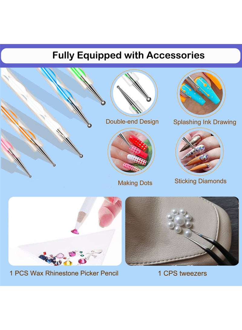 SUXUN Multi-functional Clear Glue, B7000 Craft Rhinestone Glue Set, 2 Bottles (110 Ml/3.7 Fl Oz), Includes 5 Dotting Pens and 1 Pair of Tweezers. Suitable for DIY Crafts, Makeup, Shoemaking, Jewelry Making, Nail Art, Etc. - Image 5