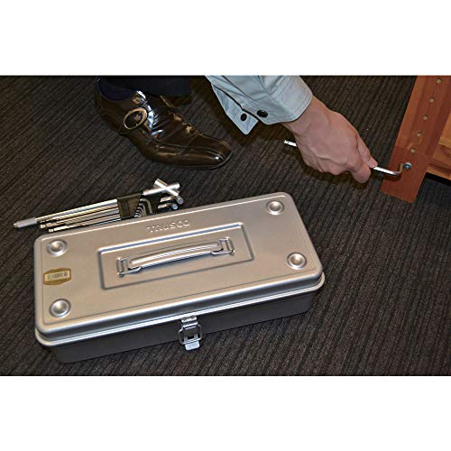 TRUSCO T-350SV Trunk Tool Box, 14.8 x 64.2 x 4.0 inches (373 x 163 x 102 mm), Silver - Image 5