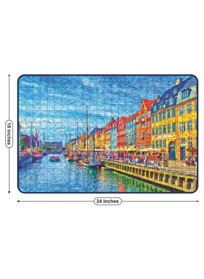 Webby Colourful Nyhavn in Denmark Jigsaw Puzzle, 500 Pieces - Image 5