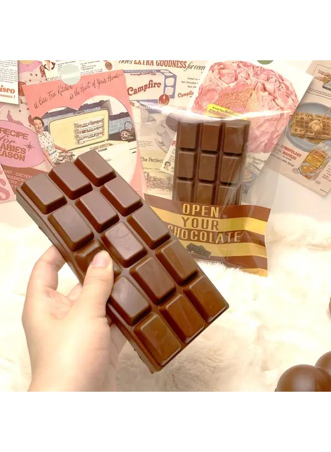 A Chocolate Flavor Prank Candy Bar That Slowly Rebounds When Squeezed Fun Squeeze Toy For Office Desk Décor And Portable Gag Gift Brown - Image 1