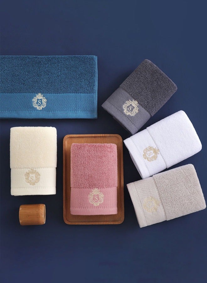 Hanayo 3 Pcs Towel Set Bathroom Face Bath Towel Set Cotton Towel Fast Absorbent Skin-friendly and Soft Includes Bath and Face Towel (White) - Image 3