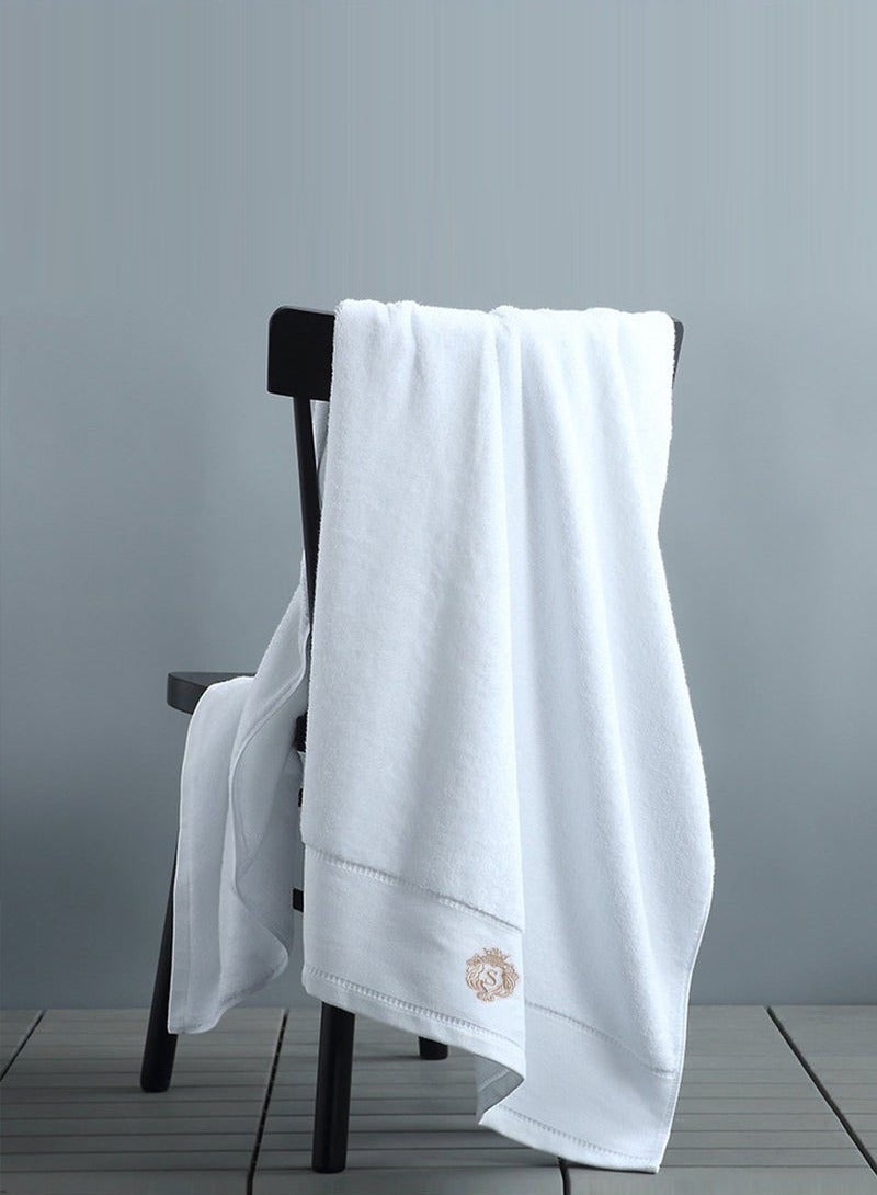 Hanayo 3 Pcs Towel Set Bathroom Face Bath Towel Set Cotton Towel Fast Absorbent Skin-friendly and Soft Includes Bath and Face Towel (White) - Image 5