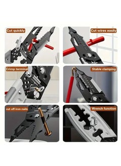 YESVIYA YESVIYA 28 In 1 Wire Stripper ToolMultifunction Wire Strippers Electrical8Inch Wire Crimping ToolCrimper with Splitting Hand Tool Cutting Plier Wire Looping Pliers Cutter Precision Tool  - Image 2