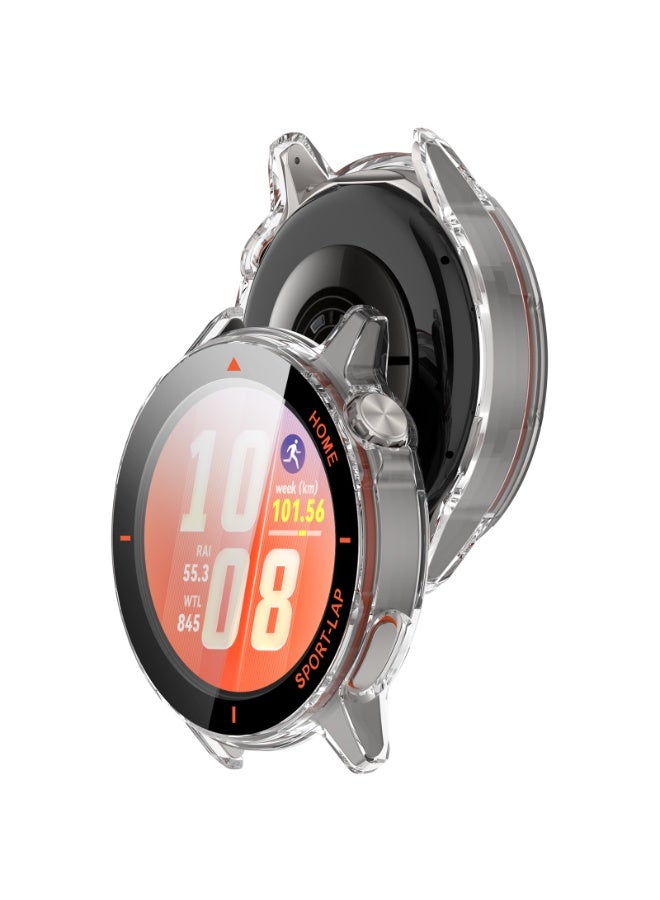 قضية لـ Huawei Watch GT Runner 2 Smartwatch قضية الكمبيوتر الشخصي الصلبة + حماية الشاشة غطاء واقي تغطية كاملة مقاومة للصدمات ، HD واضح مدمج في 9H حامي شاشة زجاجية مقلصة ، حماية غطاء نحيف لـ Huawei Watch GT Runner2 (واضح) - Image 2