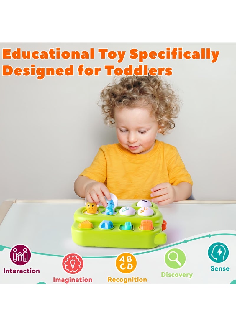 null - Interactive Dinosaur Pop up Toy for Babies and Toddlers, Cause and Effect Toy,Montessori Early Learning and Brain Development Educational Plaything, Ages 18 Months+ (Dinosaur) - Image 1