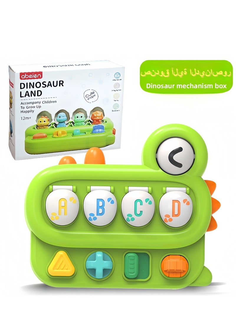null - Interactive Dinosaur Pop up Toy for Babies and Toddlers, Cause and Effect Toy,Montessori Early Learning and Brain Development Educational Plaything, Ages 18 Months+ (Dinosaur) - Image 1