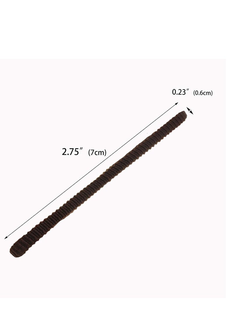 Lelet 100pcs Small Hair Ties Band for Thick and Curly Hair Ponytail Holders Soft & Seamless Baby Hair Ties, Hair Elastic Band for Women or Baby Girls With Box- Black - Image 4