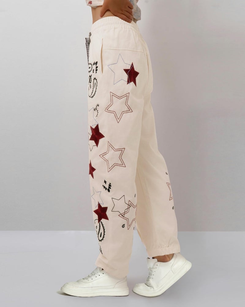 Kedera Barrel Jeans for Women Causal Wide Leg Mid Rise Denim Baggy Boyfriend Jeans Embroidered Tapered Ankle Pants - Image 5