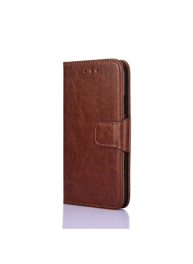 HuHa For Tecno Pova 4 Pro Crystal Texture Leather Phone Case(Brown) - Image 2