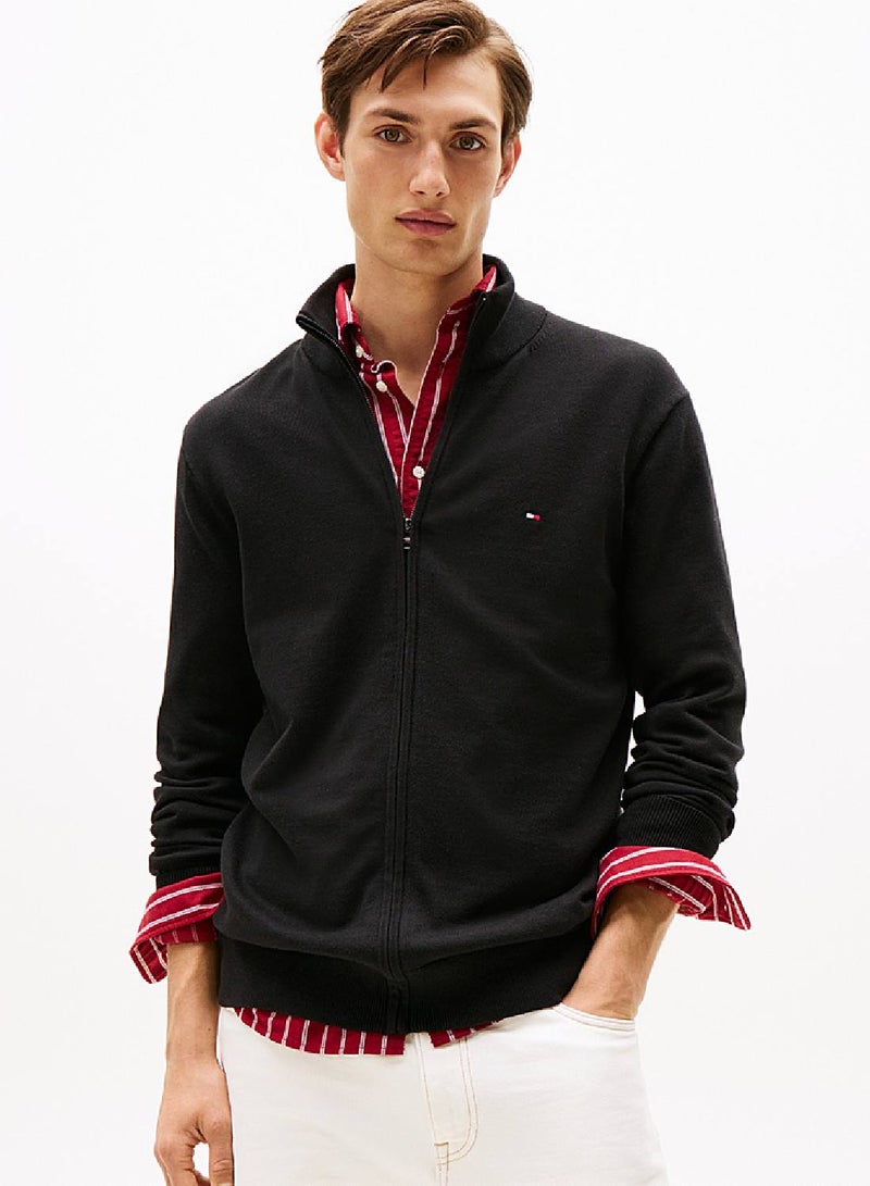 تومي هيلفيغر كنزة بسحّاب قصير على الرقبة - Image 1