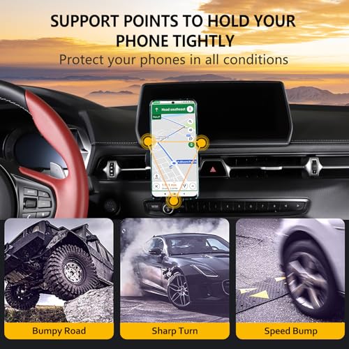 CHEAYAR Car Phone Holder,Car Phone Mount Supra, for All Mobile Phones,Phone Mount Dash Clip, Compatible with Toyota Supra GR A90 A91 MK5 2019-2022 - Image 4
