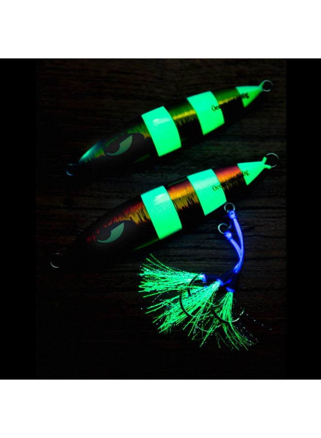 OCEAN CAT 1 PC Slow Fall Pitch Fishing Lures Sinking Lead Metal Flat Jigs Jigging Baits with Hook for Saltwater Fishing 100G/150G/200G/250G (60g, Silver) - Image 1