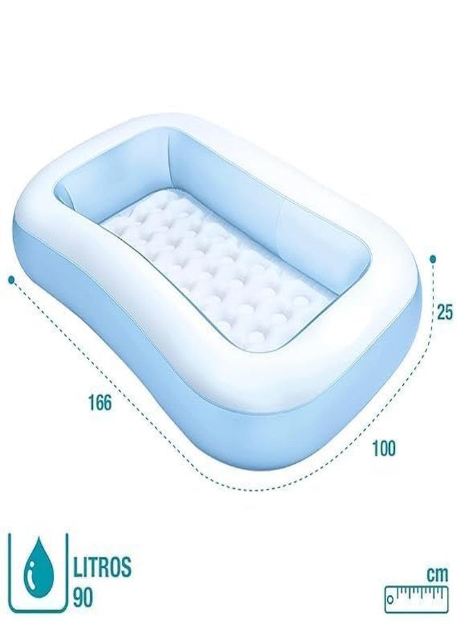 GOMNIK 5.5ft Family Inflatable Swimming Pool for Kids & Adults | Rectangular Blow Up Bathtub Pool for Backyard, Garden & Summer Water Fun | Durable Portable Kiddie Pool - Image 3