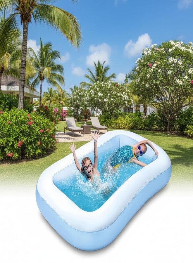 GOMNIK 5.5ft Family Inflatable Swimming Pool for Kids & Adults | Rectangular Blow Up Bathtub Pool for Backyard, Garden & Summer Water Fun | Durable Portable Kiddie Pool - Image 2