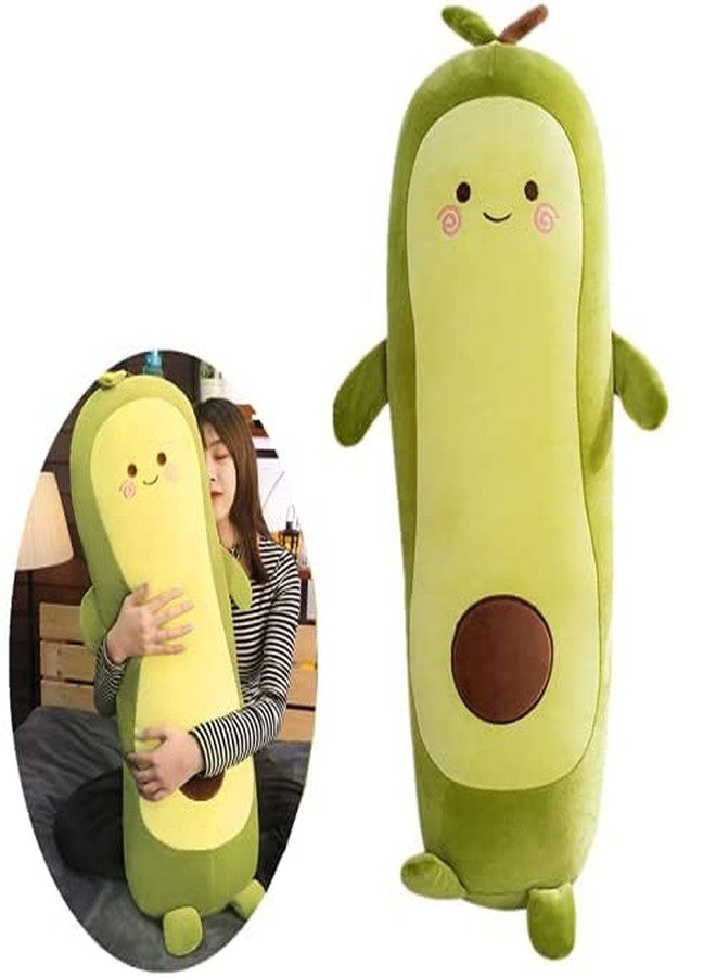 XICHEN 27 Inch Green Large Simulation Avocado Plush Toy Doll Sleeping Pillow, Holiday Warm Gift Plush Toy Pillows - Image 2