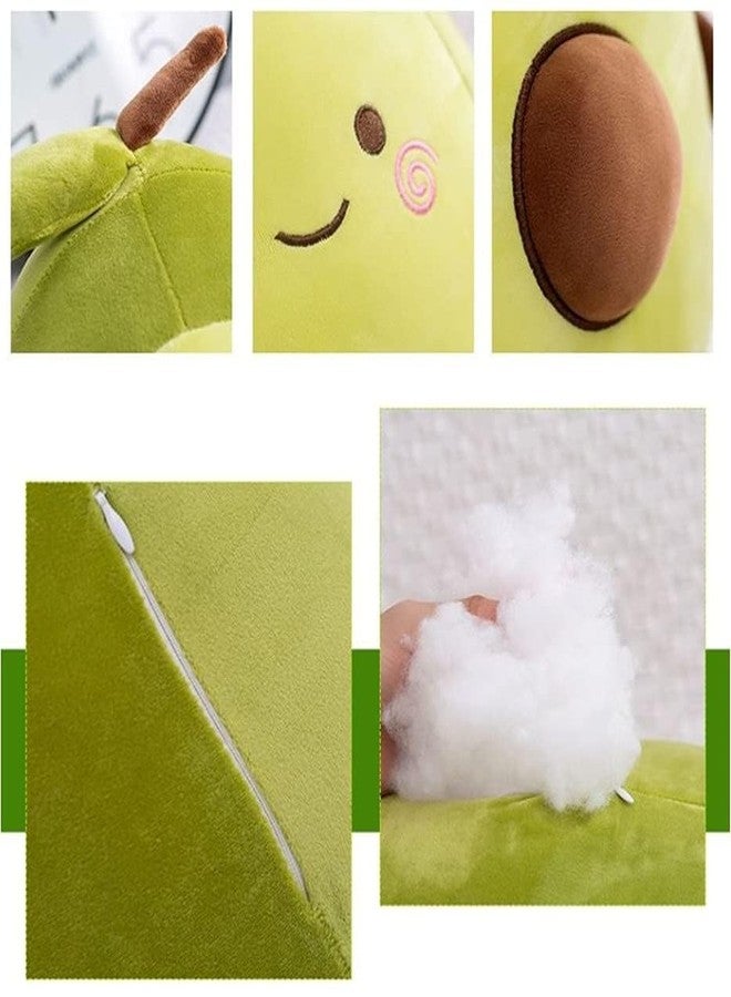 XICHEN 27 Inch Green Large Simulation Avocado Plush Toy Doll Sleeping Pillow, Holiday Warm Gift Plush Toy Pillows - Image 5