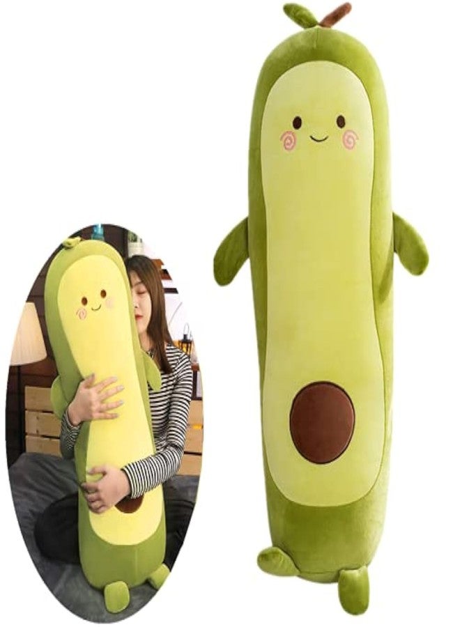 XICHEN 27 Inch Green Large Simulation Avocado Plush Toy Doll Sleeping Pillow, Holiday Warm Gift Plush Toy Pillows - Image 1