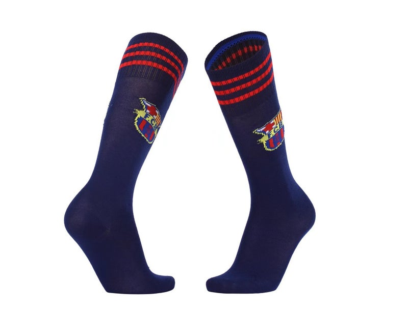 Summer Thin Football Socks Unisex Kids Quick-Dry Training Barca sapphire blue 